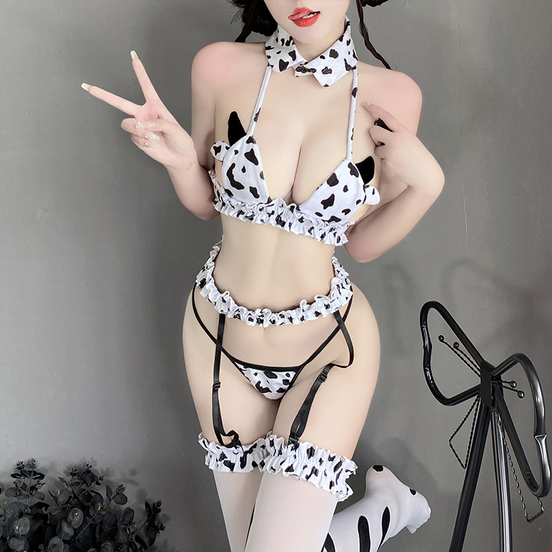 Sexy Anime Cow Maid Costumes W - огляд і ціна Lace Bralette Set